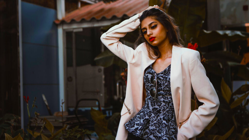 Crop top and Funky blazer 