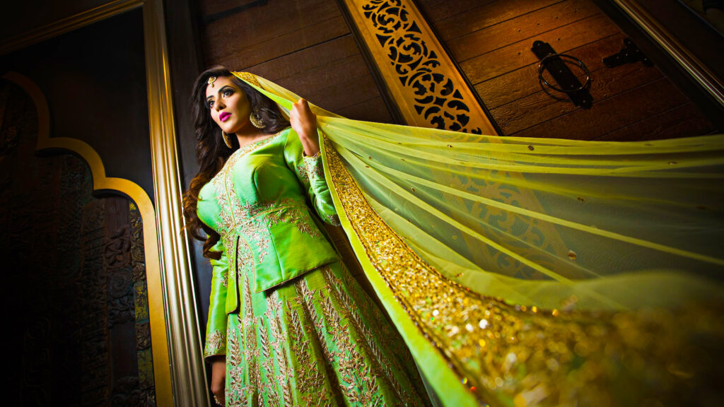 Floor-length Anarkali suit 