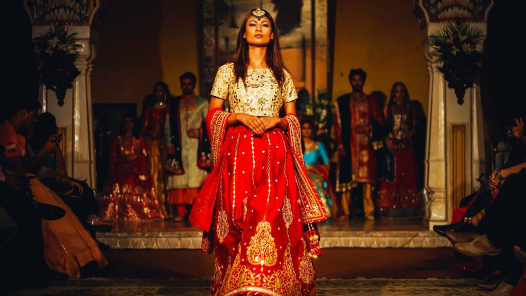 Dazzling embroidered lehenga  